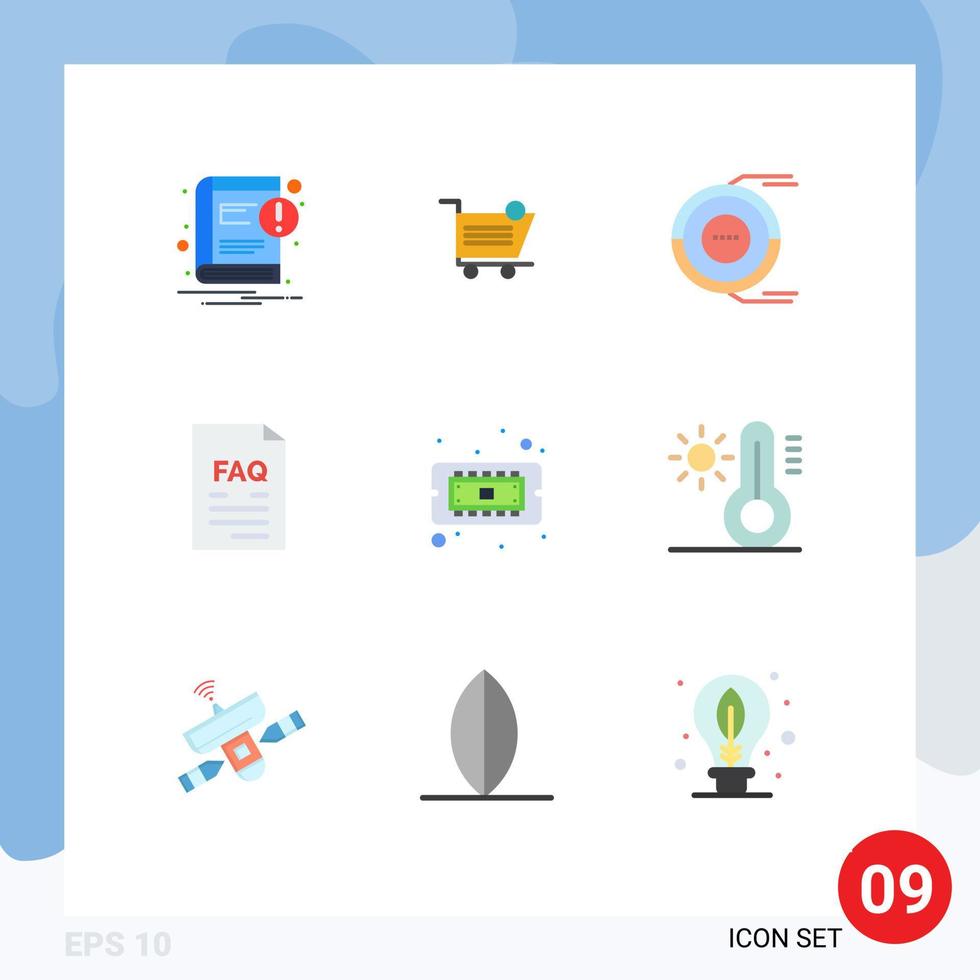 Universal Icon Symbols Group of 9 Modern Flat Colors of help document store contact estimation Editable Vector Design Elements