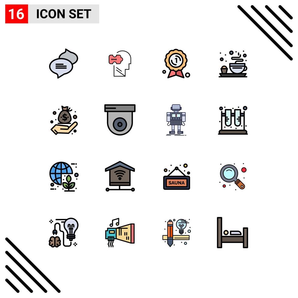 16 Creative Icons Modern Signs and Symbols of management finance award badge business plate Editable Creative Vector Design Elements