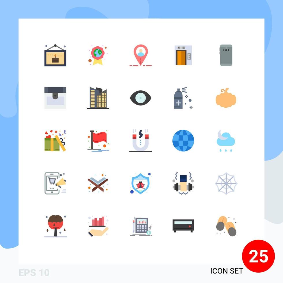 25 Creative Icons Modern Signs and Symbols of camera smart phone location phone building Editable Vector Design Elements