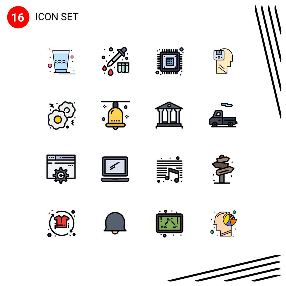 16 Creative Icons Modern Signs and Symbols of cookies user data data memory Editable Creative Vector Design Elements