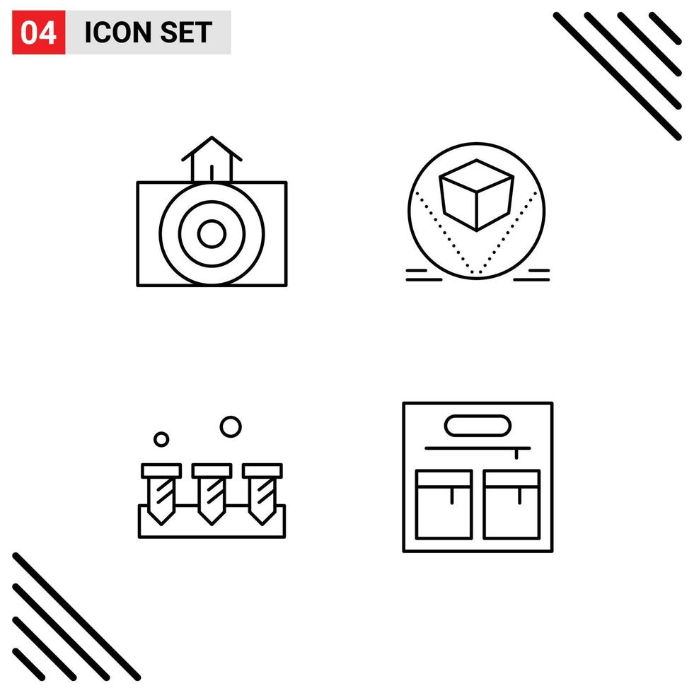 4 Creative Icons Modern Signs and Symbols of earthquake construction weather store hardware Editable Vector Design Elements