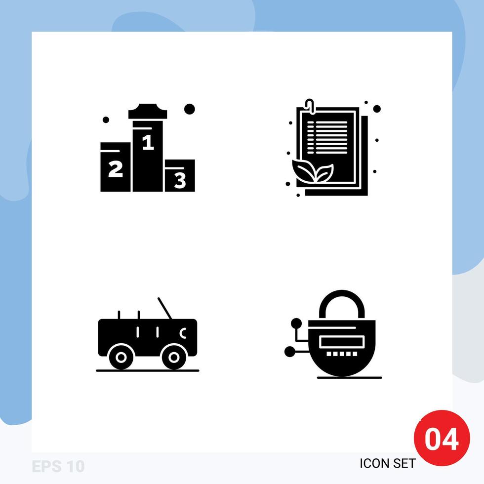 Set of Modern UI Icons Symbols Signs for award hummer won clipboard military Editable Vector Design Elements