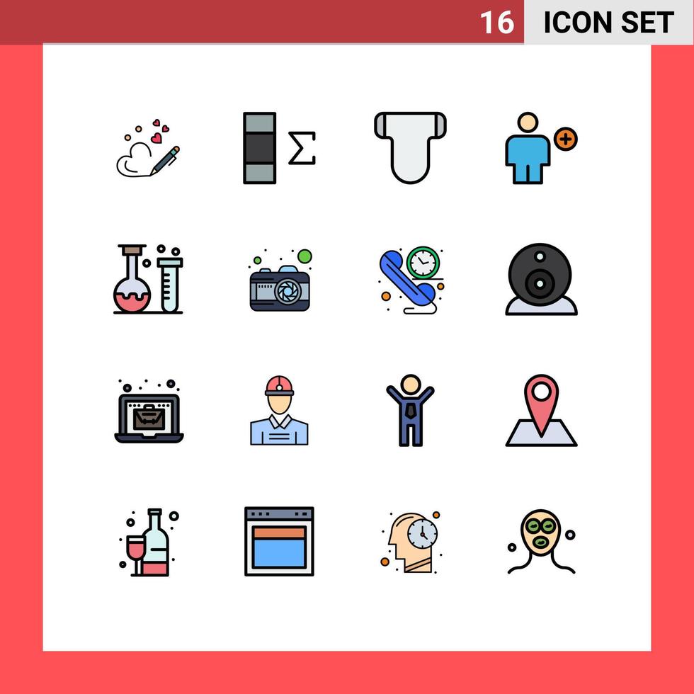 paquete de iconos de vector de stock de 16 signos y símbolos de línea para educación nuevos escritos avatar humano elementos de diseño de vector creativo editable