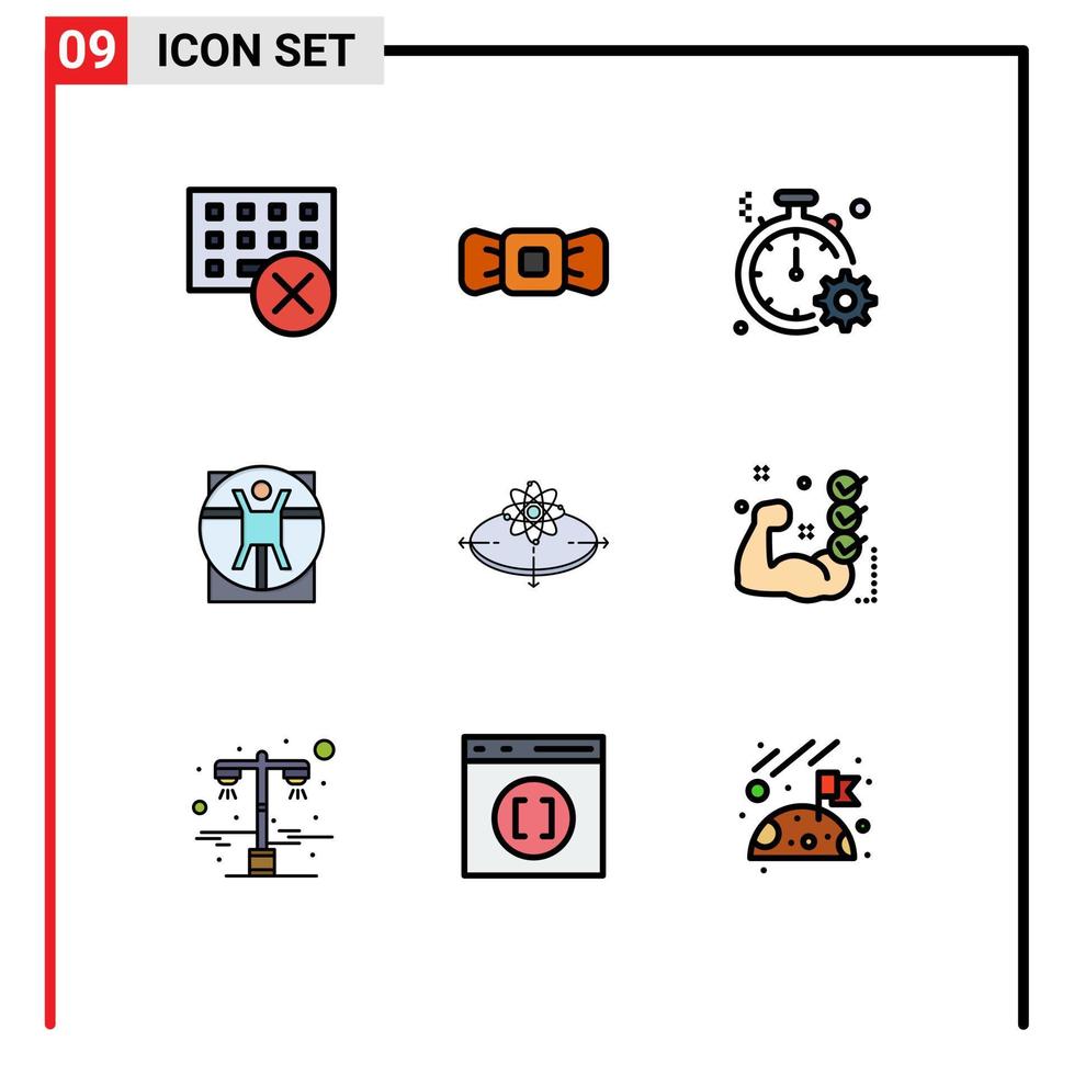 9 iconos creativos signos y símbolos modernos de scane man tie virtruvian elementos de diseño vectorial editables rápidos vector