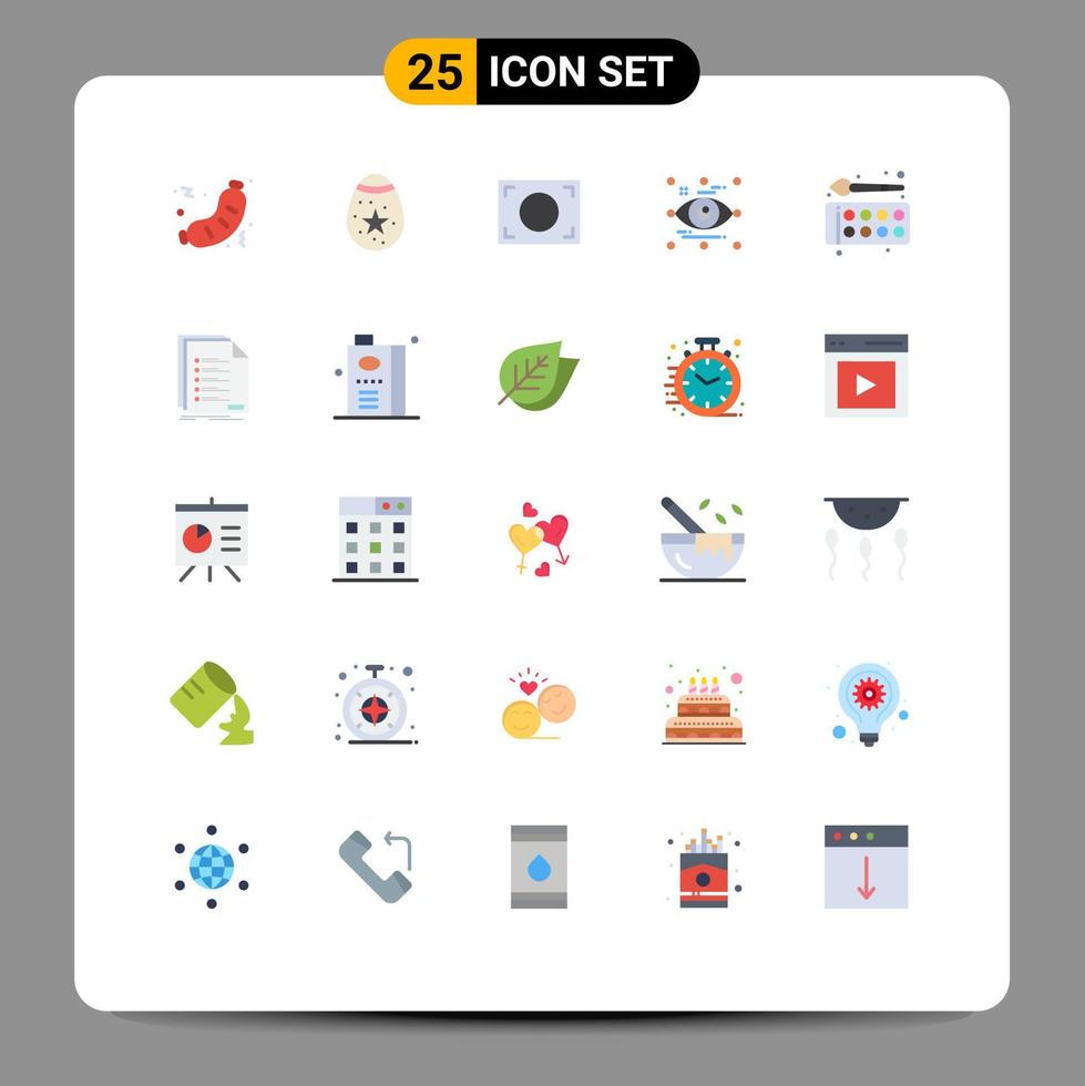 Set of 25 Modern UI Icons Symbols Signs for back to school look egg eye art Editable Vector Design Elements