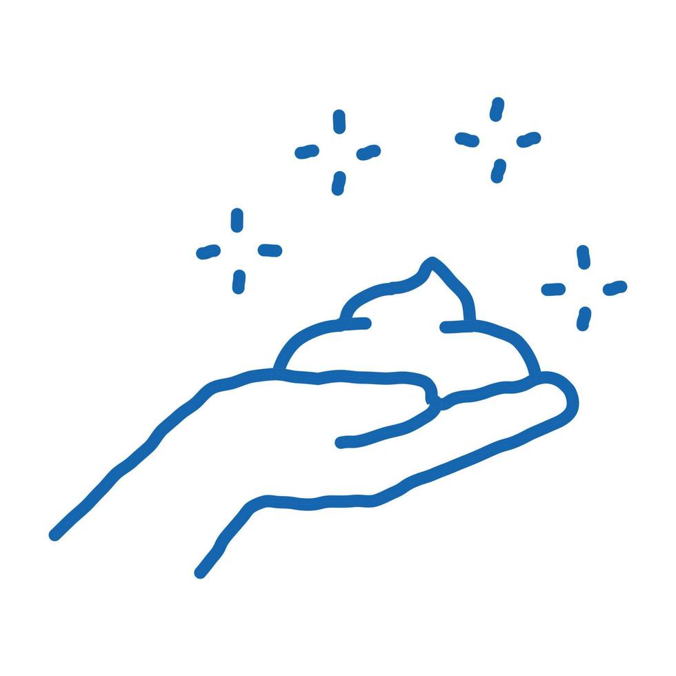 hand cream doodle icon hand drawn illustration vector