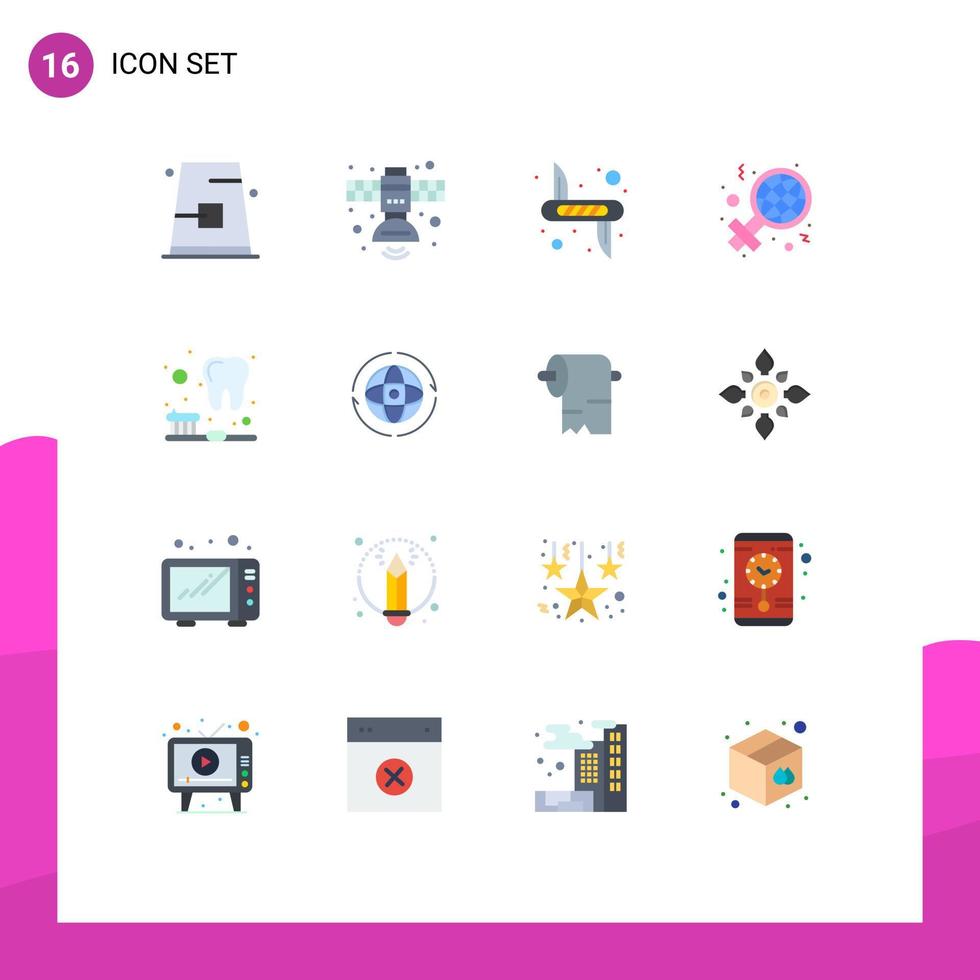 Stock Vector Icon Pack of 16 Line Signs and Symbols for woman day space safety weapon Editable Pack of Creative Vector Design Elements