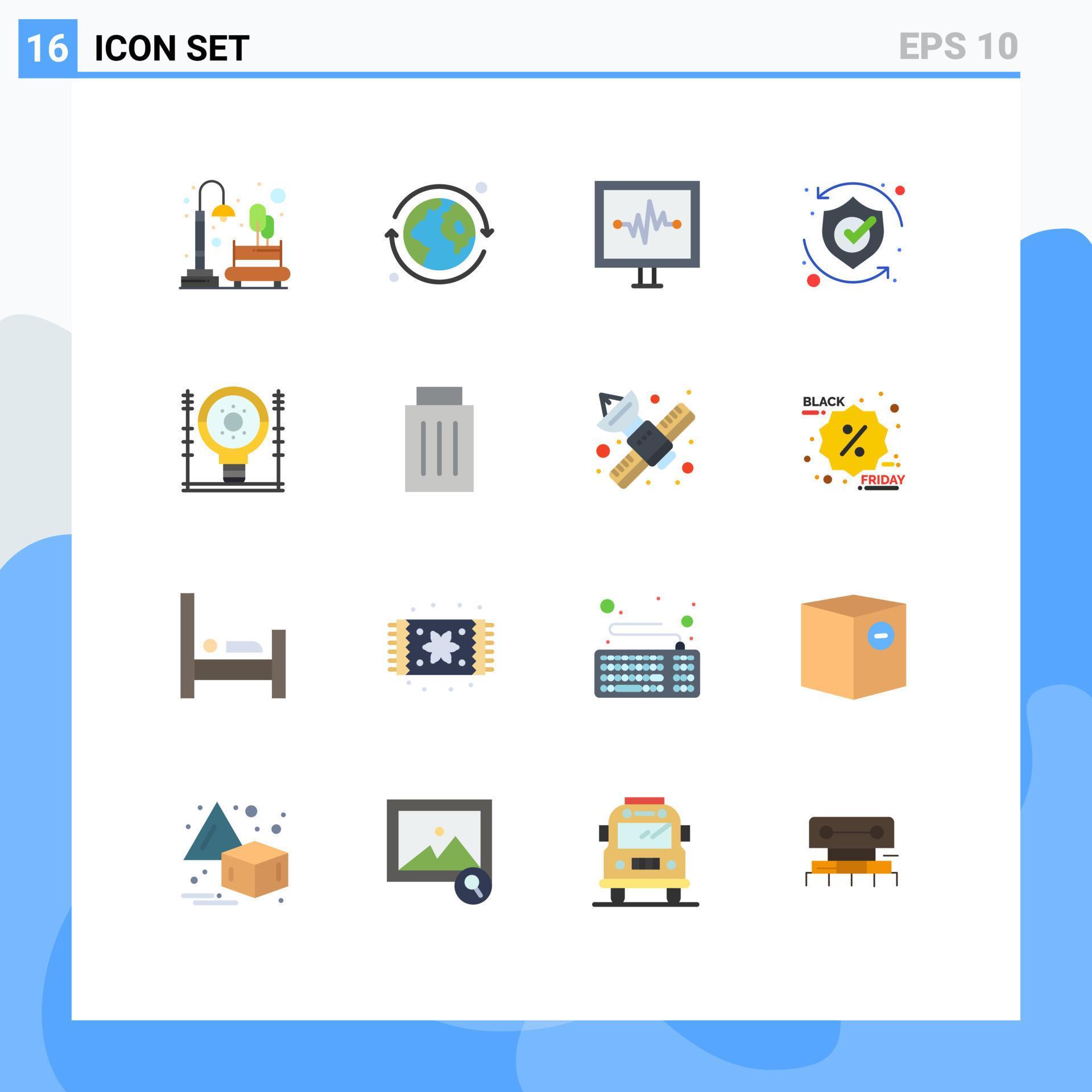 16 Creative Icons Modern Signs and Symbols of define shield heartbeat