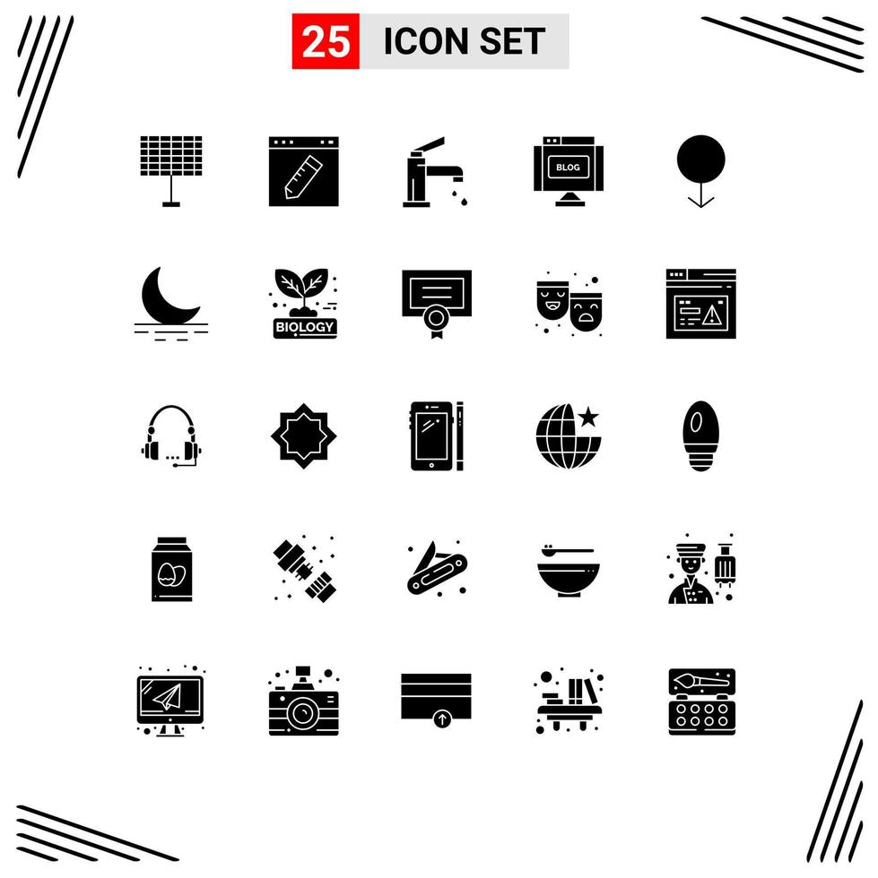 Stock Vector Icon Pack of 25 Line Signs and Symbols for gender internet bath edit shower Editable Vector Design Elements