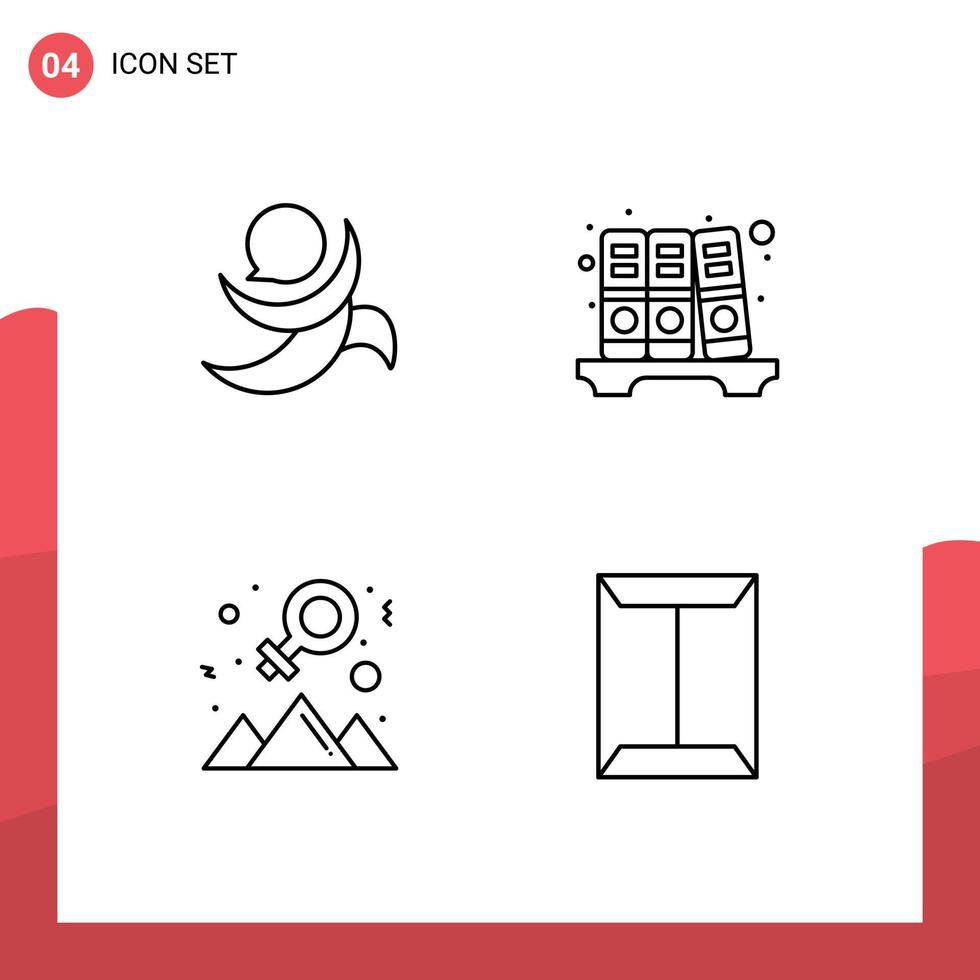 Universal Icon Symbols Group of 4 Modern Filledline Flat Colors of golos outstanding crypto currency history window Editable Vector Design Elements