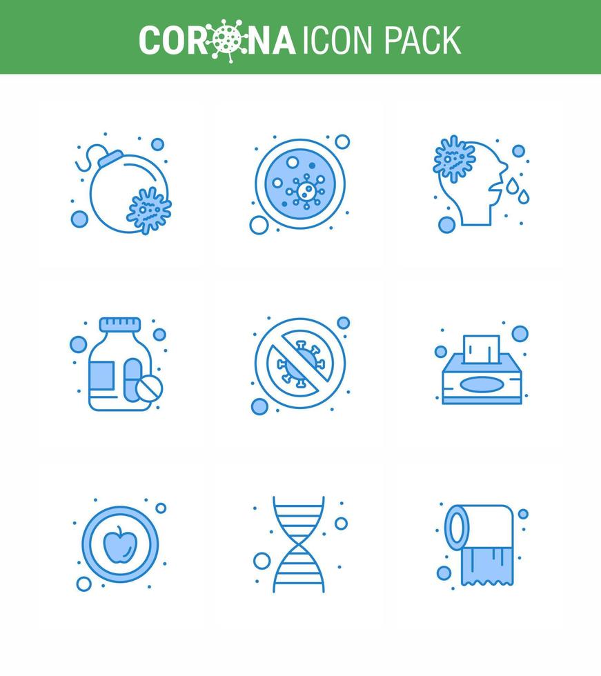 Coronavirus 2019nCoV Covid19 Prevention icon set forbidden bacteria allergy pills drugs viral coronavirus 2019nov disease Vector Design Elements