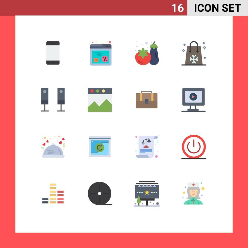 Universal Icon Symbols Group of 16 Modern Flat Colors of appliances holidays web halloween christmas Editable Pack of Creative Vector Design Elements