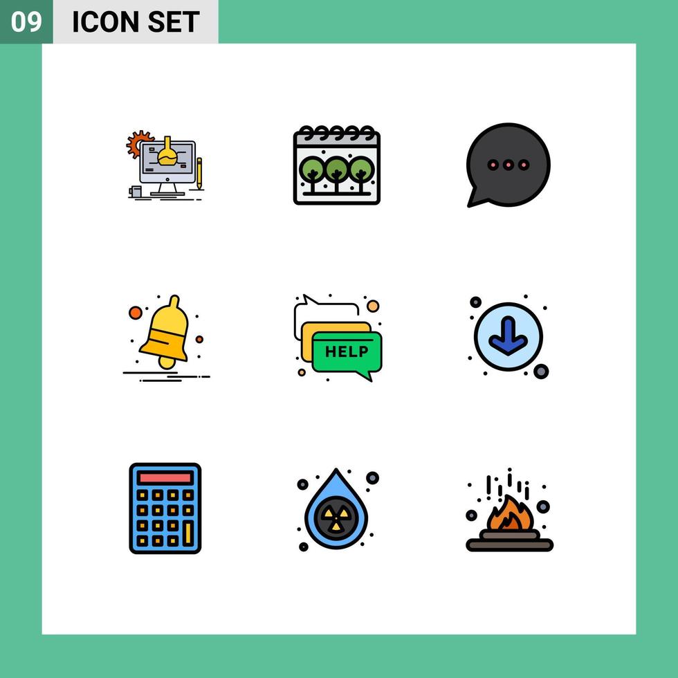 9 Creative Icons Modern Signs and Symbols of message communication chat chat notify Editable Vector Design Elements