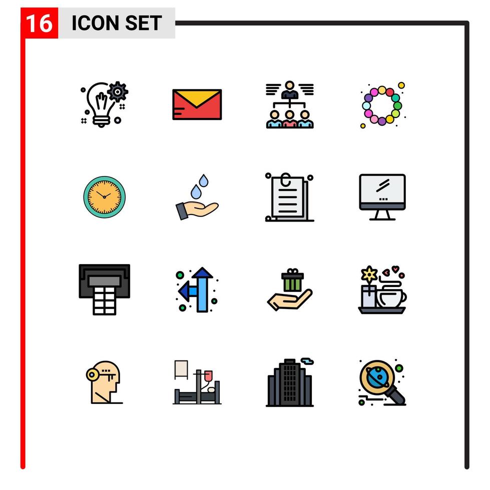 16 Creative Icons Modern Signs and Symbols of watch costume businessman carnival group Editable Creative Vector Design Elements