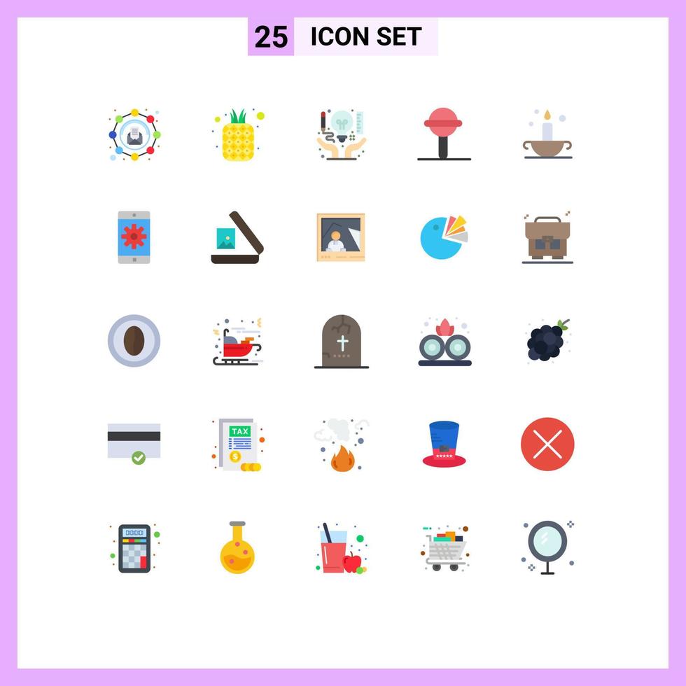 25 Creative Icons Modern Signs and Symbols of toy rattle pineapple baby creative Editable Vector Design Elements