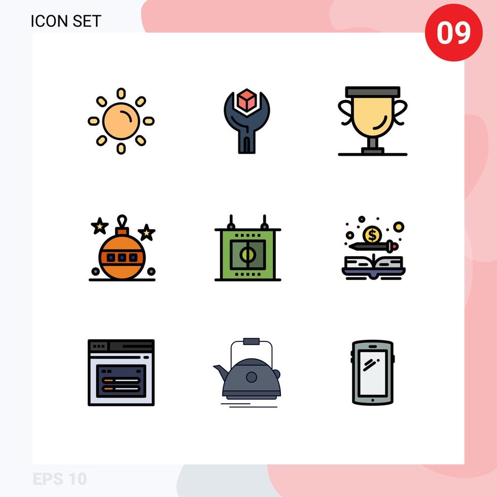Set of 9 Modern UI Icons Symbols Signs for holidays globe service easter trophy Editable Vector Design Elements
