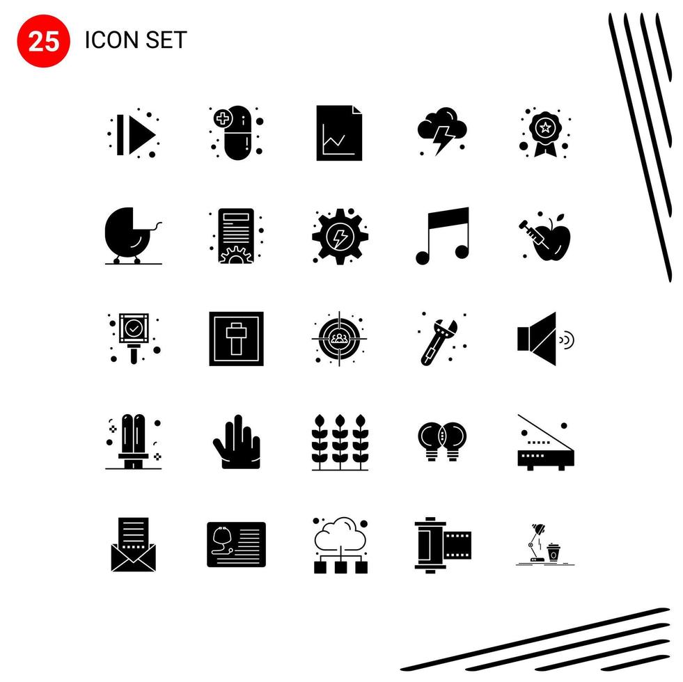 25 Creative Icons Modern Signs and Symbols of school pupil analytics award cloud Editable Vector Design Elements