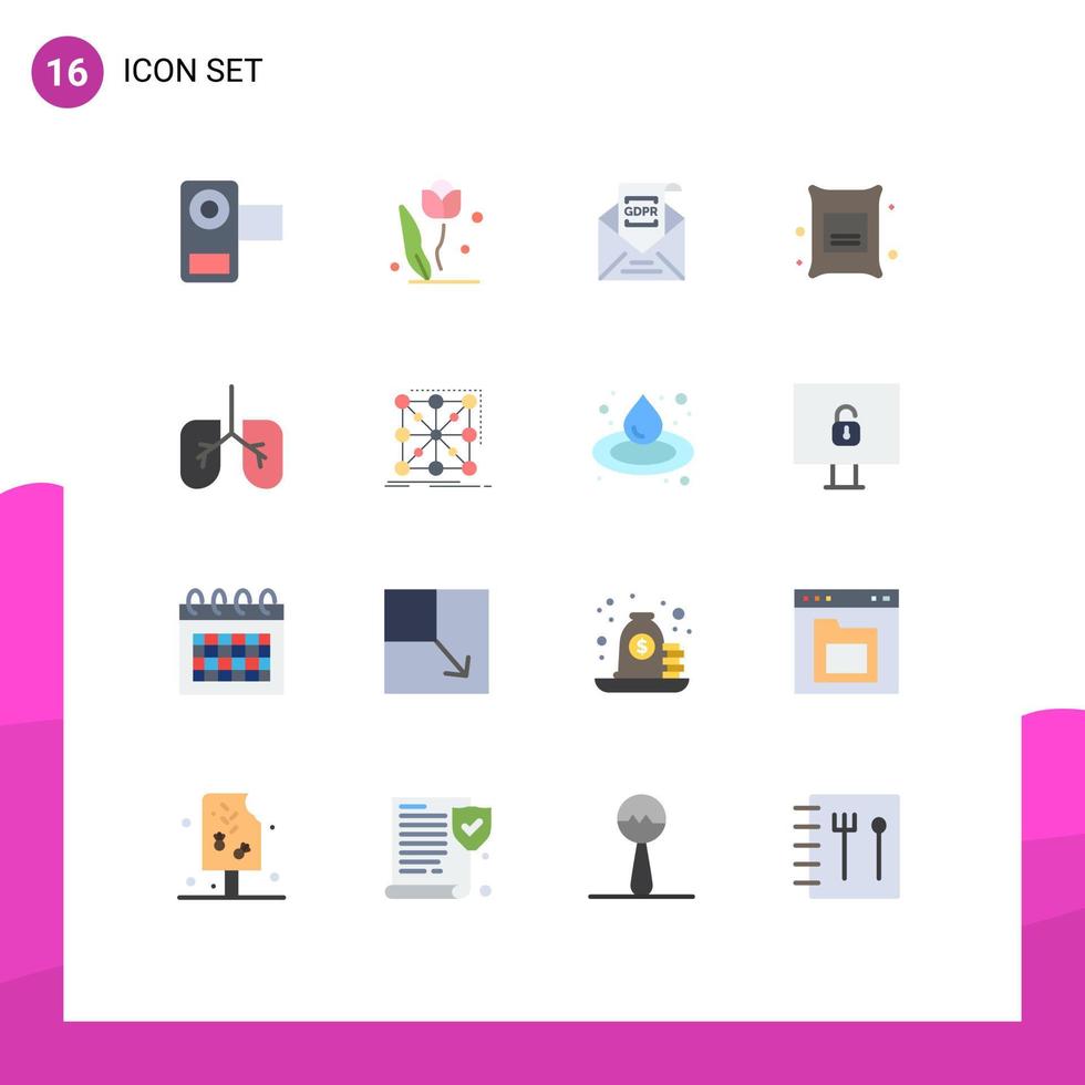 16 Universal Flat Colors Set for Web and Mobile Applications food barley nature mail european Editable Pack of Creative Vector Design Elements