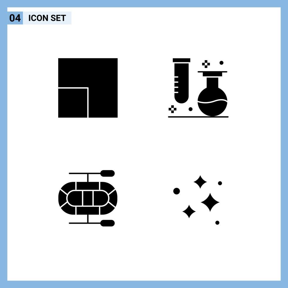 interfaz móvil glifo sólido conjunto de pictogramas de escala matraces limpios tubo limpio elementos de diseño vectorial editables vector