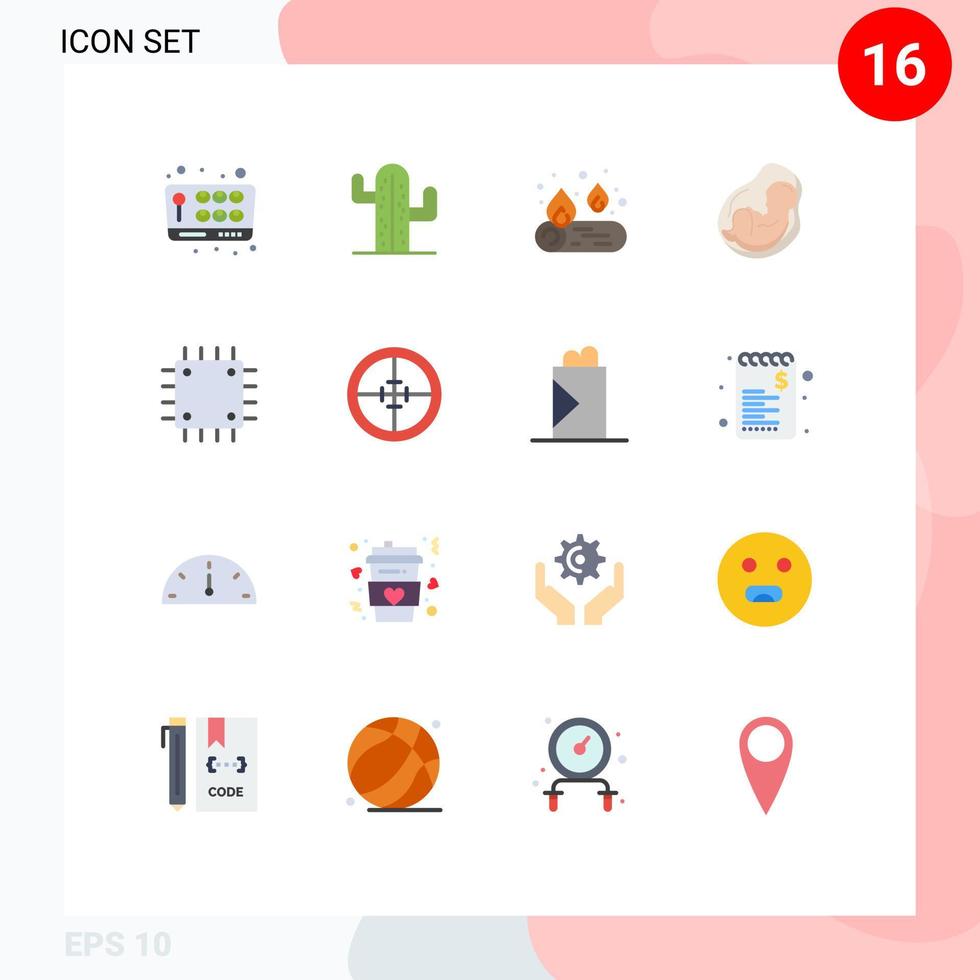 16 Creative Icons Modern Signs and Symbols of computers fetus camp obstetrics pregnancy Editable Pack of Creative Vector Design Elements
