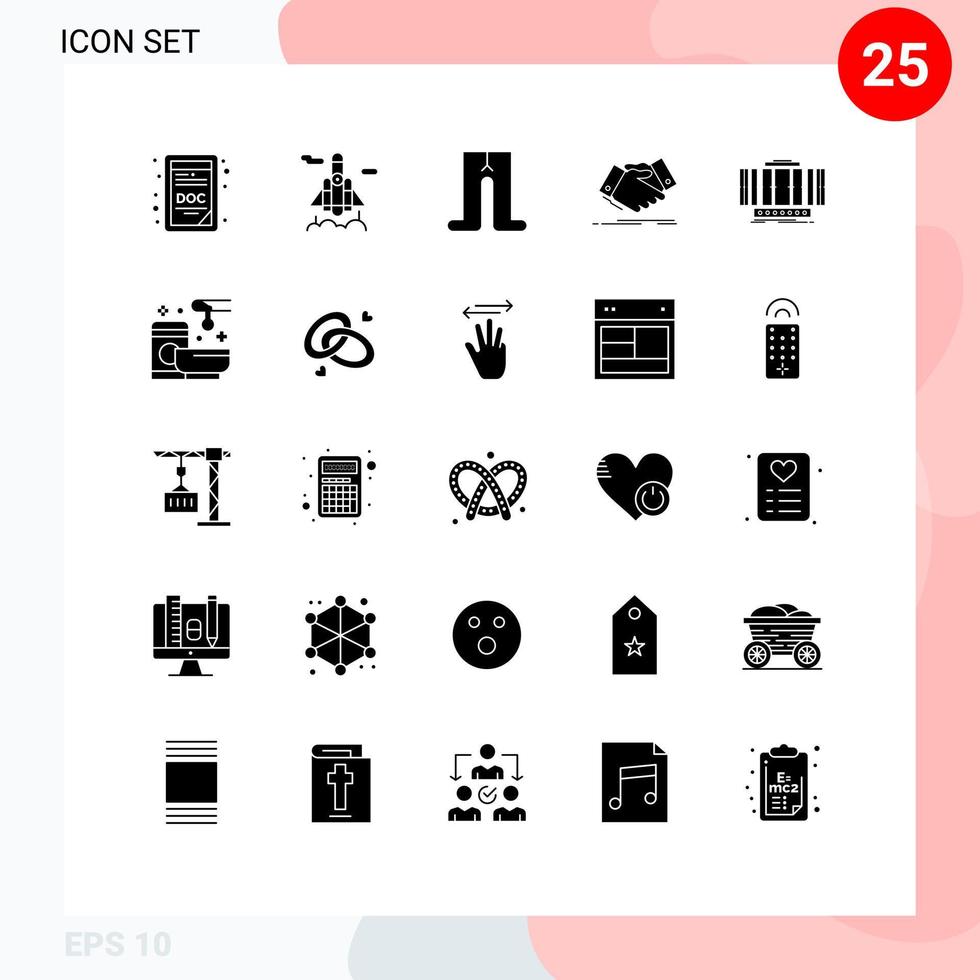 25 Universal Solid Glyphs Set for Web and Mobile Applications wind vertical tights turbine agreement Editable Vector Design Elements