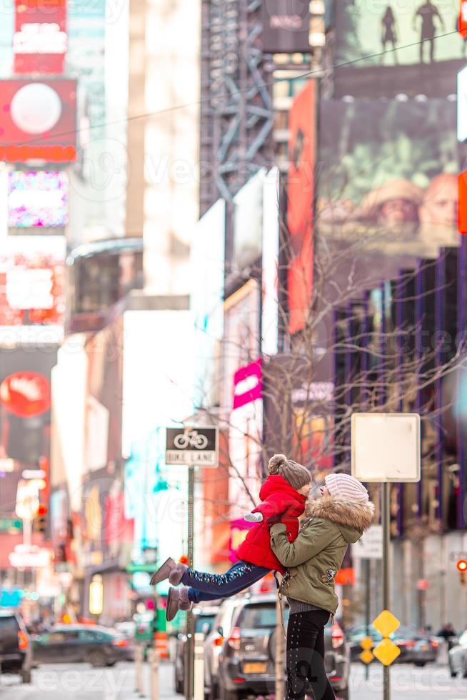 Happy mother and little girl on Manhattan, New York City, New York, USA. photo
