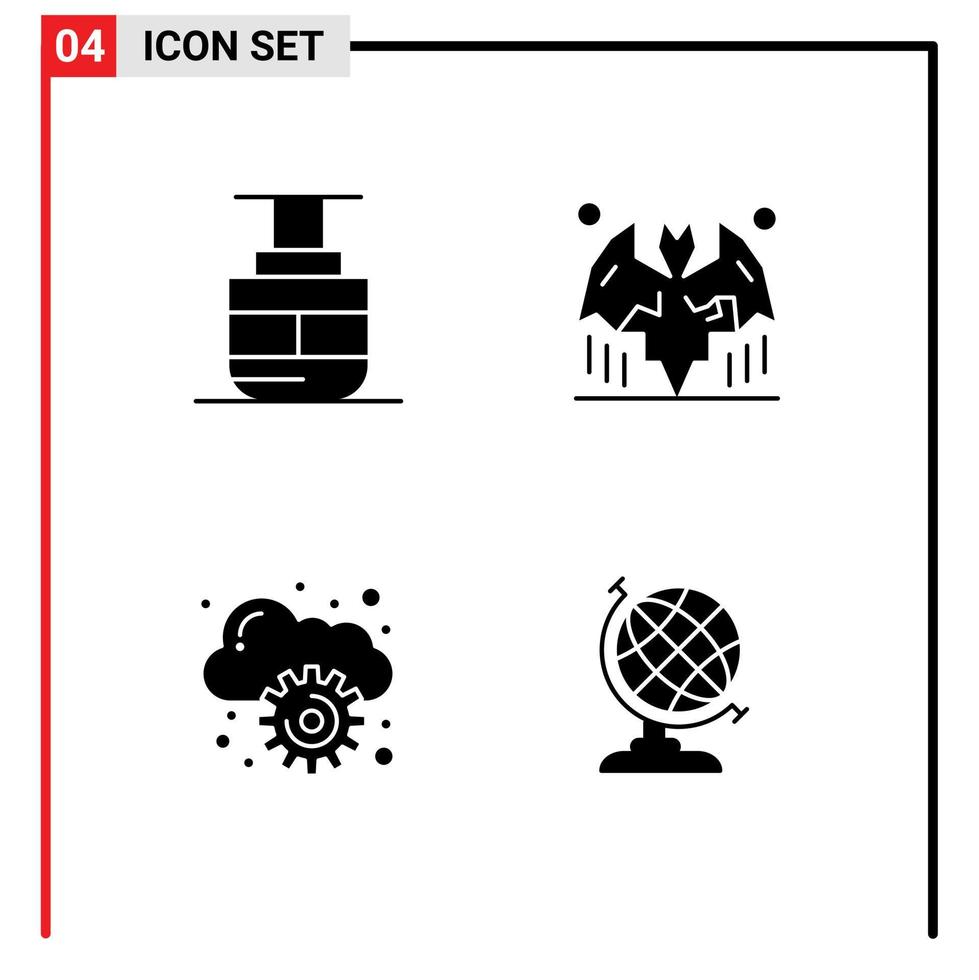 4 Creative Icons Modern Signs and Symbols of sky lift computing vehicles halloween earth Editable Vector Design Elements