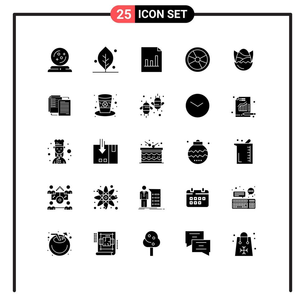 Pack of 25 Modern Solid Glyphs Signs and Symbols for Web Print Media such as chicken laboratory analytics experiment chemistry Editable Vector Design Elements