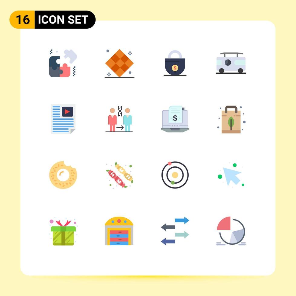paquete de iconos de vector de stock de 16 signos y símbolos de línea para combo de vacaciones de negocios de furgoneta de página paquete editable de elementos creativos de diseño de vectores