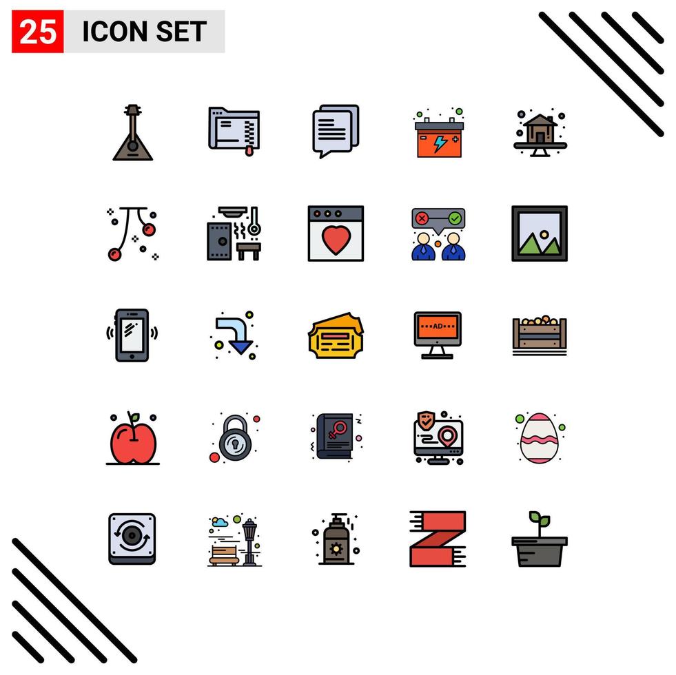 25 Creative Icons Modern Signs and Symbols of house premium storage car accumulator Editable Vector Design Elements
