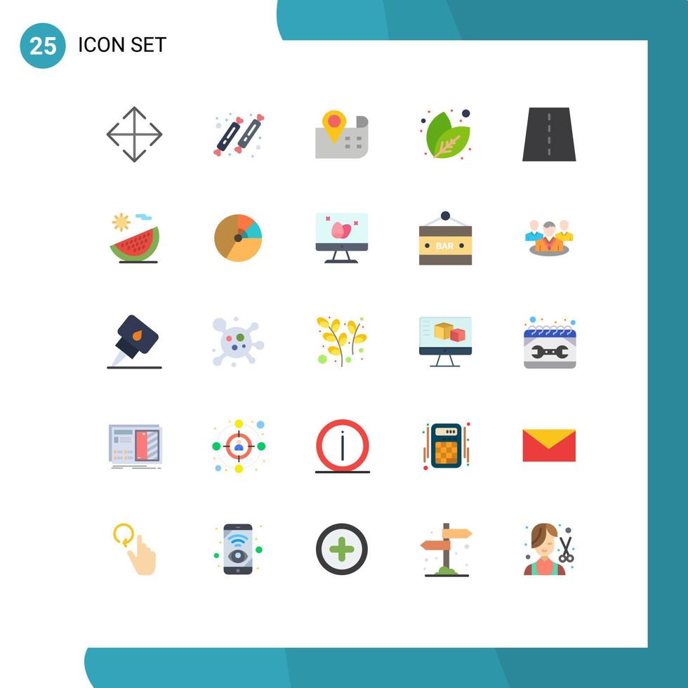 25 Flat Color concept for Websites Mobile and Apps grid construction map bridge nature Editable Vector Design Elements