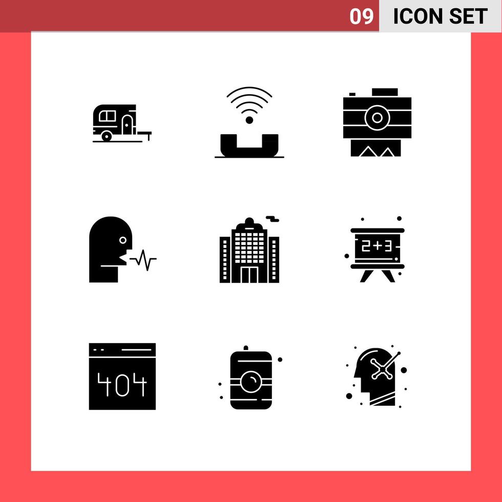 9 Creative Icons Modern Signs and Symbols of talk person telephone human recording Editable Vector Design Elements