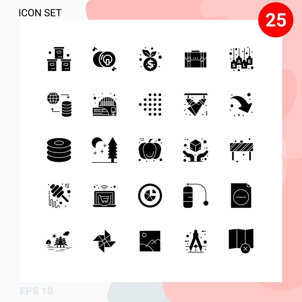 25 Creative Icons Modern Signs and Symbols of marketing case multimedia business finance Editable Vector Design Elements