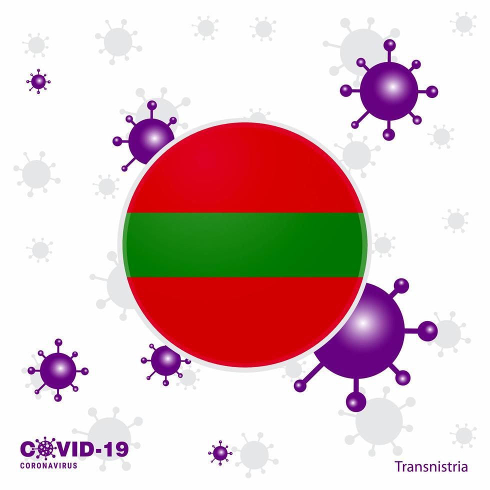 Pray For Transnistria COVID19 Coronavirus Typography Flag Stay home Stay Healthy Take care of your own health vector