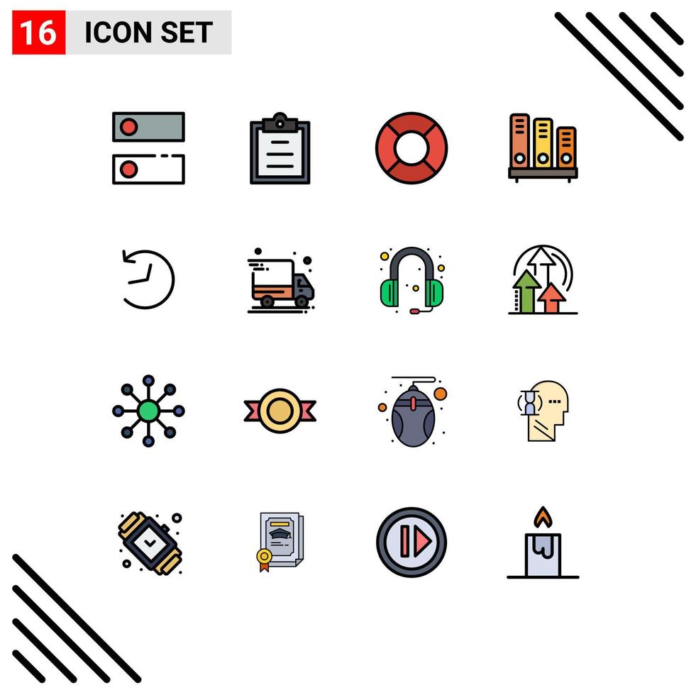 Set of 16 Modern UI Icons Symbols Signs for refresh twitter holiday shelves reading Editable Creative Vector Design Elements