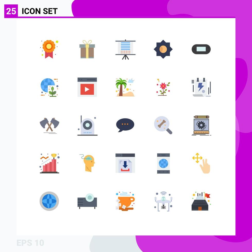 25 Universal Flat Colors Set for Web and Mobile Applications playstation console board ui basic Editable Vector Design Elements
