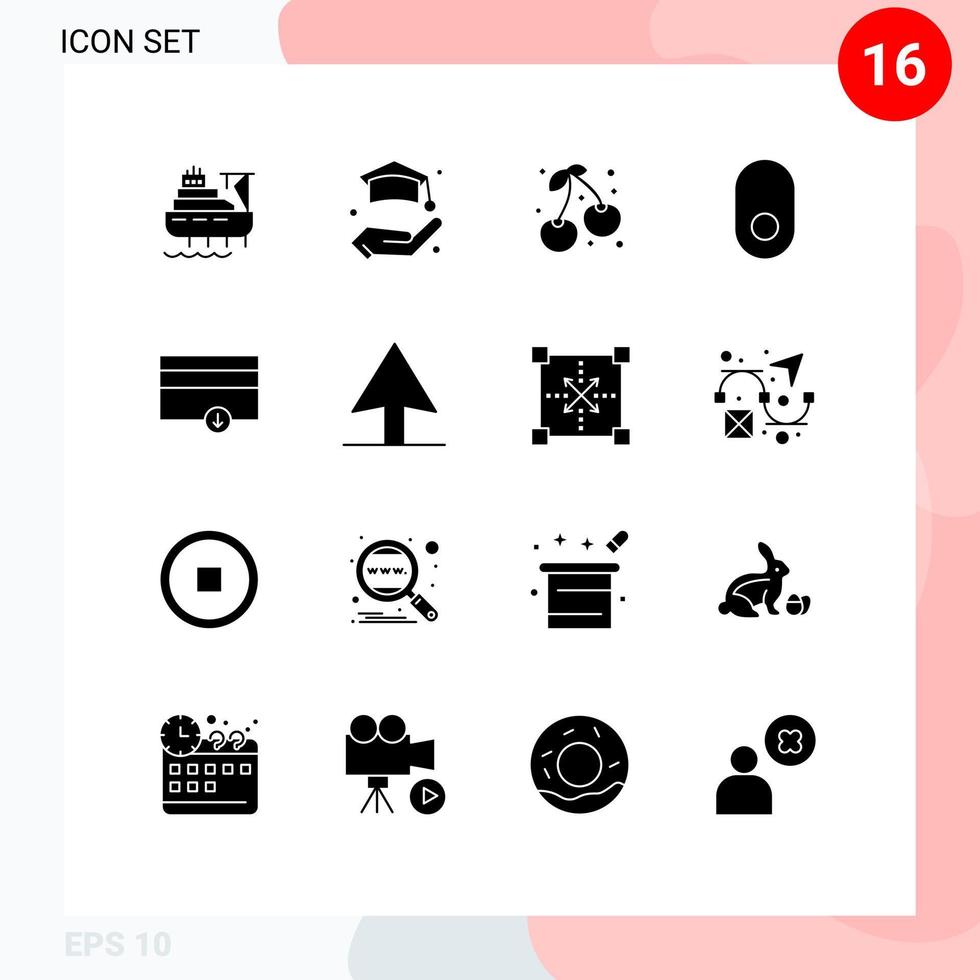 16 Creative Icons Modern Signs and Symbols of cursor money cherry finance mouse Editable Vector Design Elements