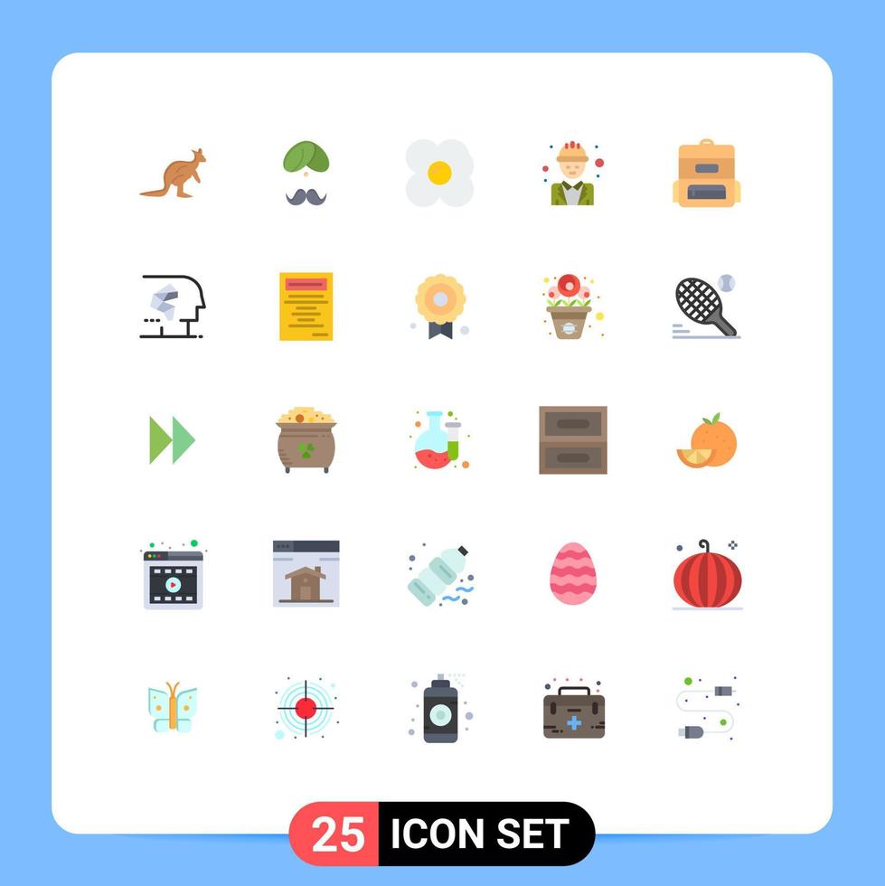 25 Thematic Vector Flat Colors and Editable Symbols of engineer omelet indian kitchen turba Editable Vector Design Elements