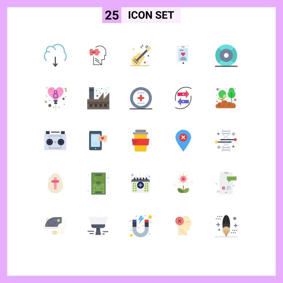 Stock Vector Icon Pack of 25 Line Signs and Symbols for basic phone solving love american Editable Vector Design Elements