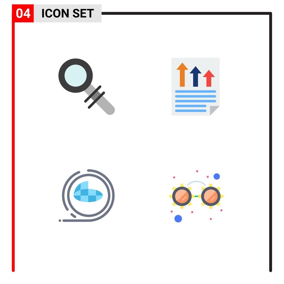 4 Flat Icon concept for Websites Mobile and Apps find environment arrows page shaping Editable Vector Design Elements