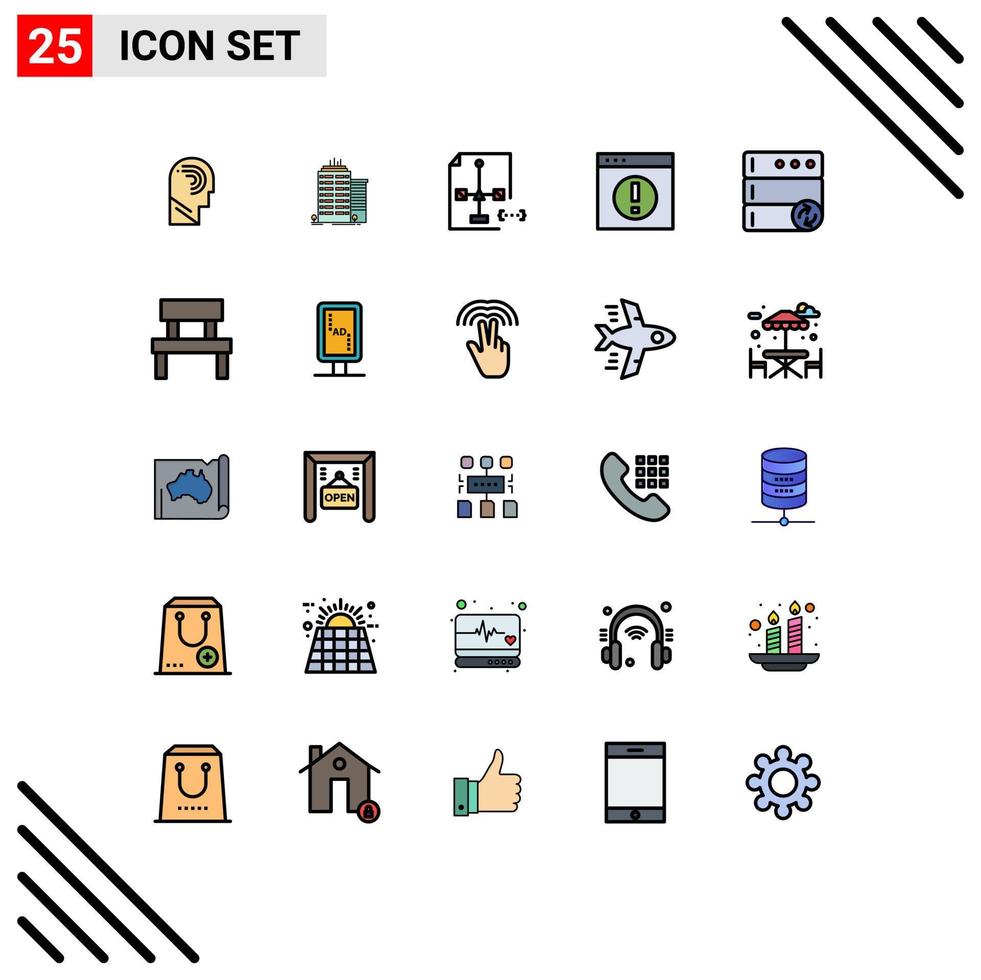 25 User Interface Filled line Flat Color Pack of modern Signs and Symbols of man businessmen top business document Editable Vector Design Elements