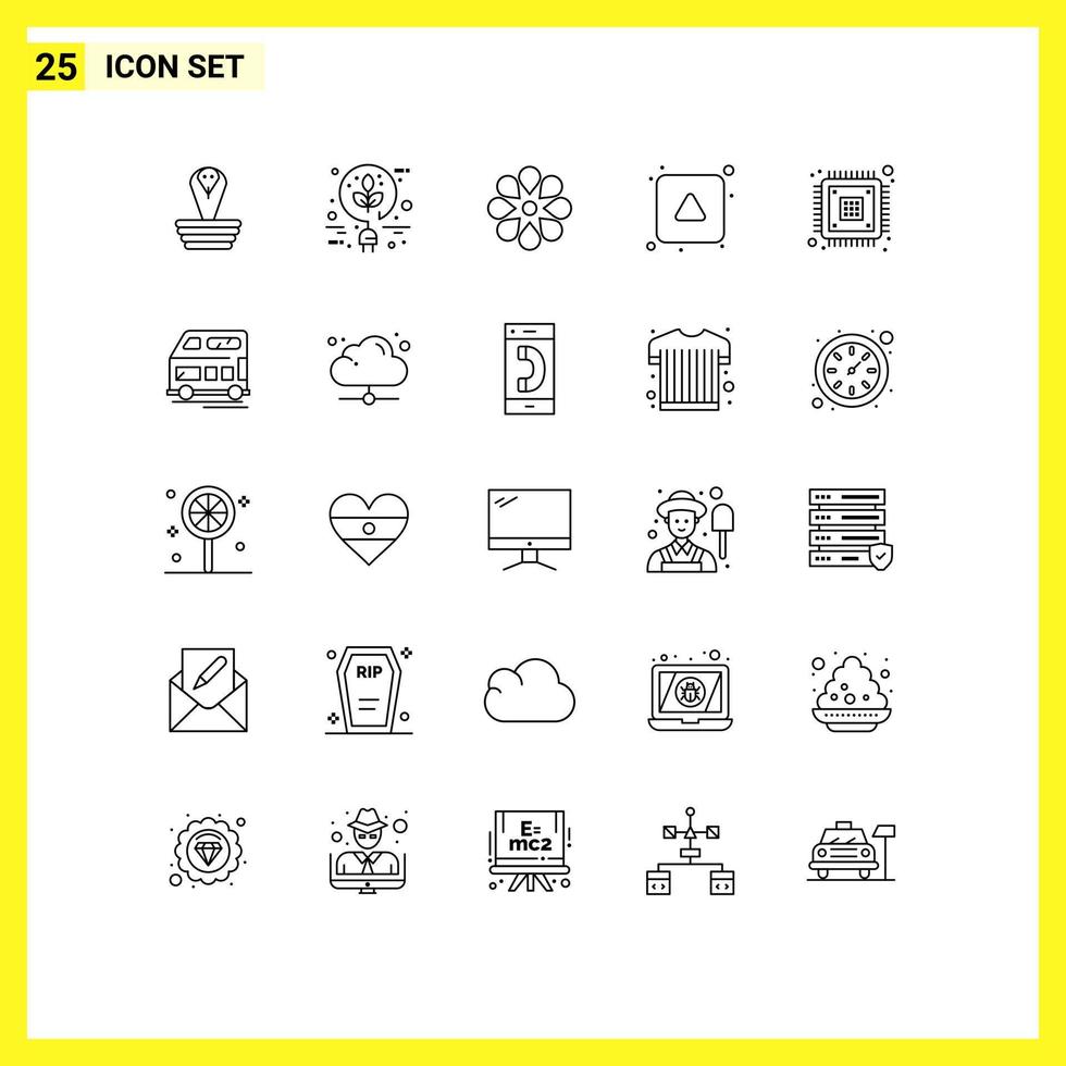 paquete de iconos de vectores de stock de 25 signos y símbolos de línea para la dirección de decoración de datos alinear elementos de diseño de vectores editables