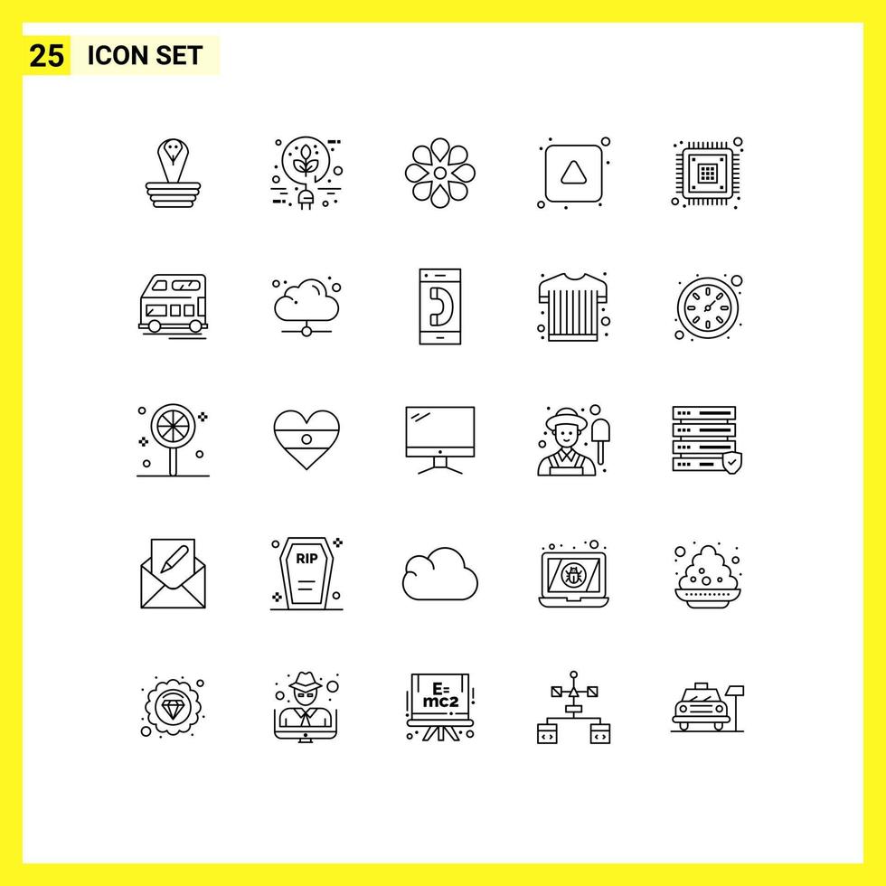 Stock Vector Icon Pack of 25 Line Signs and Symbols for data up decoration direction align Editable Vector Design Elements