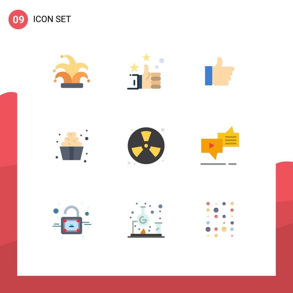 9 Creative Icons Modern Signs and Symbols of fire burn like sweets food Editable Vector Design Elements