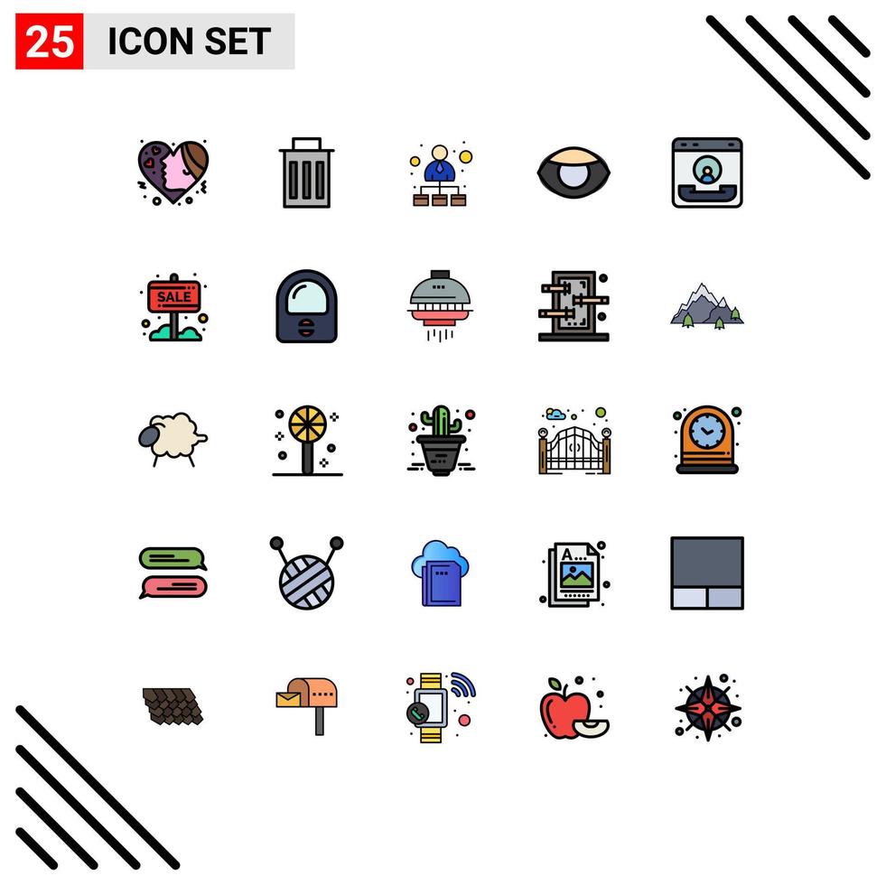 25 Creative Icons Modern Signs and Symbols of call human user face network Editable Vector Design Elements