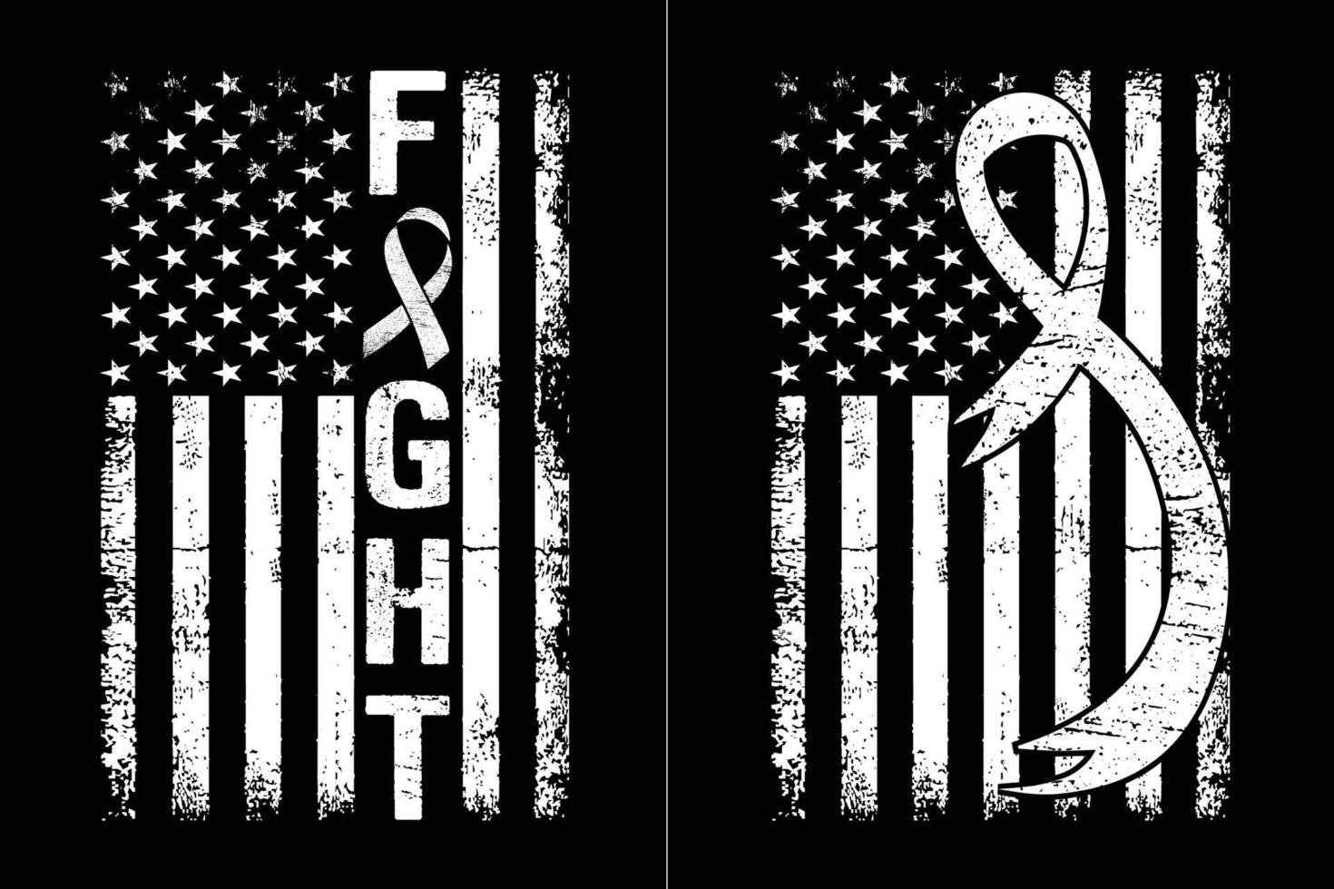 Cancer Awareness 4th Of July Design vector
