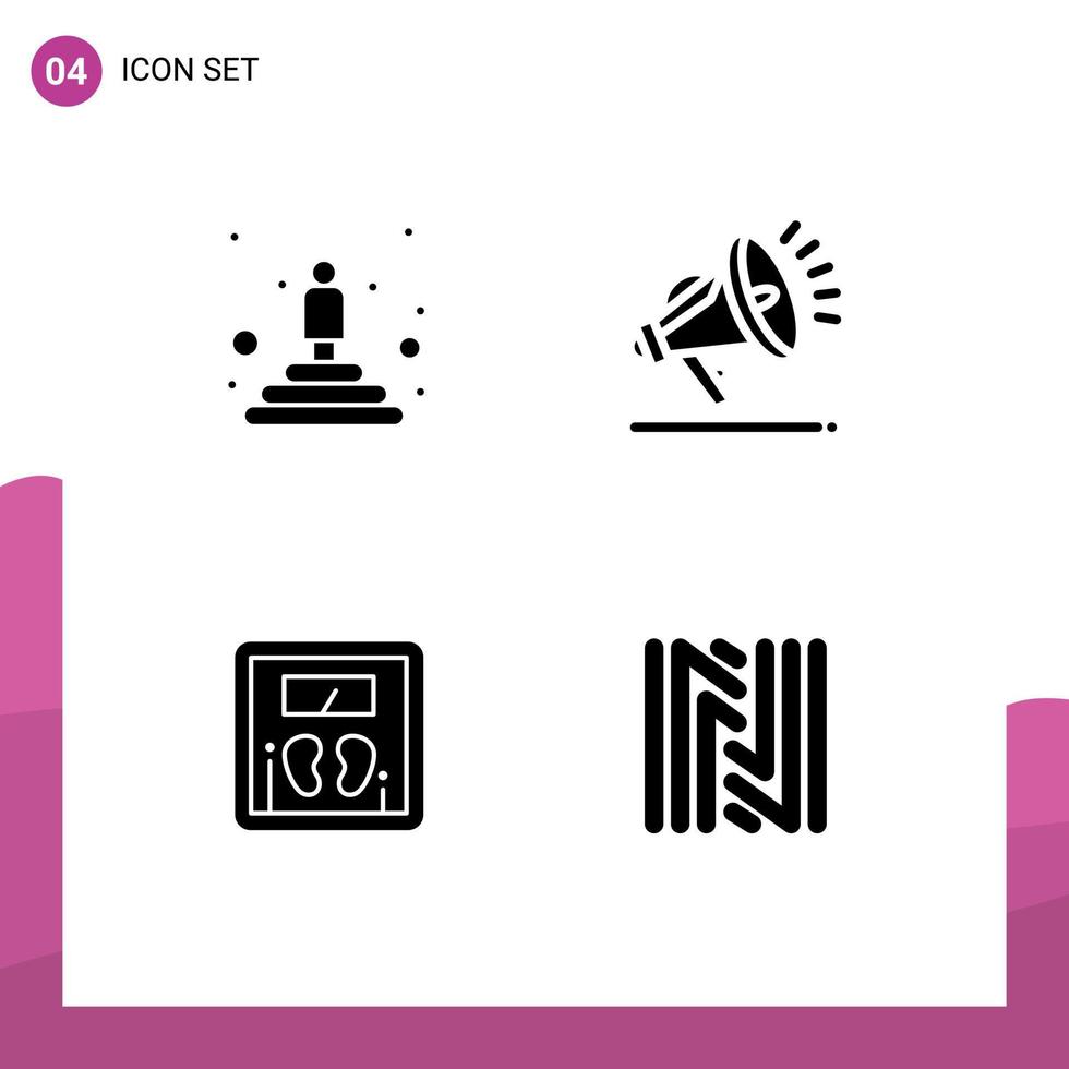 User Interface Solid Glyph Pack of modern Signs and Symbols of best weight winner speaker neoscoin Editable Vector Design Elements