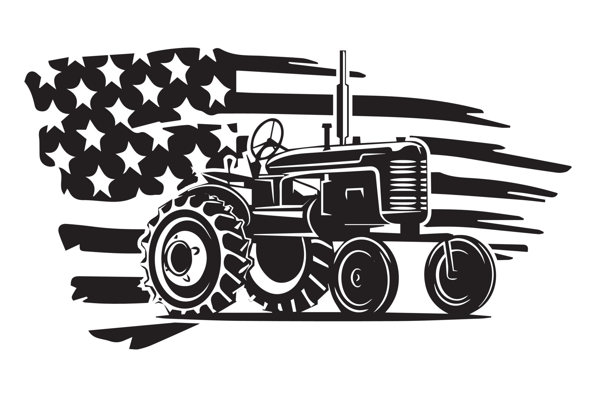 American Flag Tractor Design 17958764 Vector Art at Vecteezy