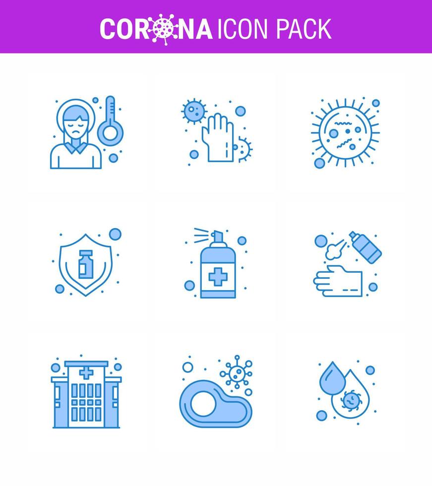 corona virus prevention covid19 tips to avoid injury 9 Blue icon for presentation vaccine flu hands virus disease viral coronavirus 2019nov disease Vector Design Elements