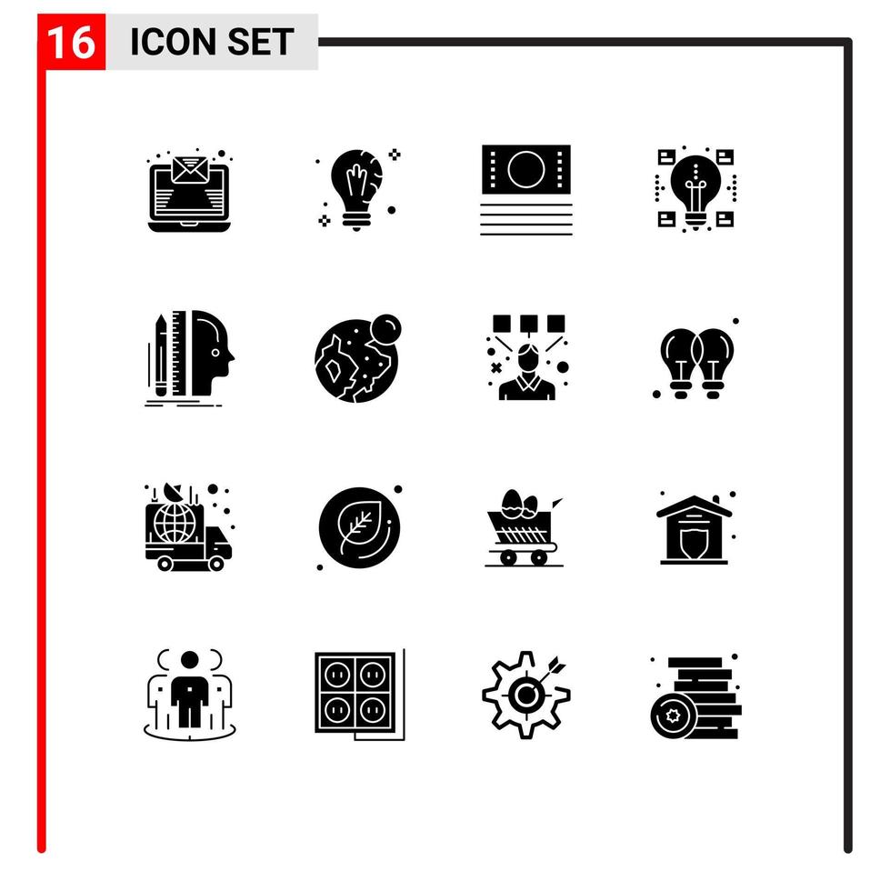 16 Creative Icons Modern Signs and Symbols of ruler design cash sharing ideas Editable Vector Design Elements